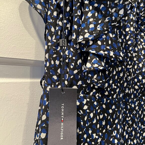 Tommy Hilfiger Ruffle Chiffon Mini Dress Size 2 - Picture 11 of 13